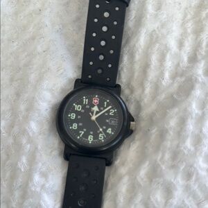 Victorinox Black Watch with Green Accents